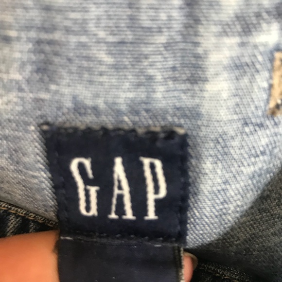Gap Jean Overall Shorts Size Small - Picture 3 of 5